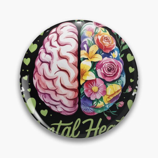 Item preview, motivational Support Floral Brain Mental Health Awareness  designed and sold by VerseFarm.
