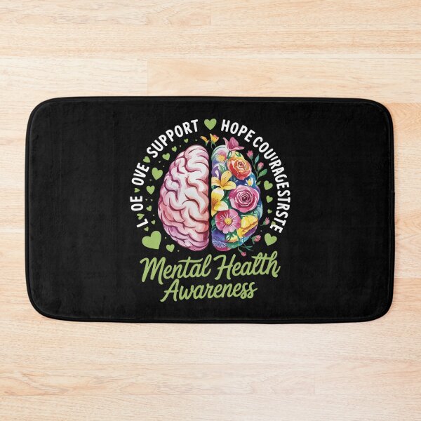 Item preview, motivational Support Floral Brain Mental Health Awareness  designed and sold by VerseFarm.