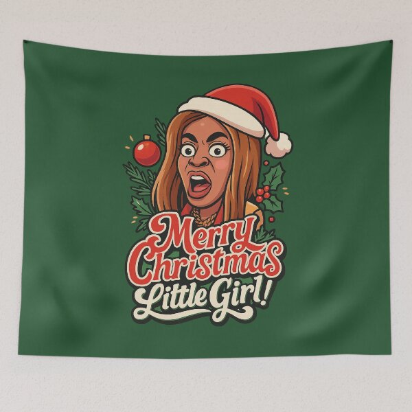 Item preview, Merry Christmas, Little Girl! – Mary Cosby Christmas Pop Art Design designed and sold by GirlyPopped.