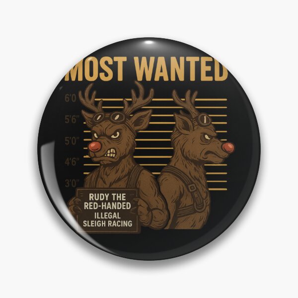 Item preview, Rudy the Red-Handed – Reindeer Mugshot designed and sold by Laughprints.