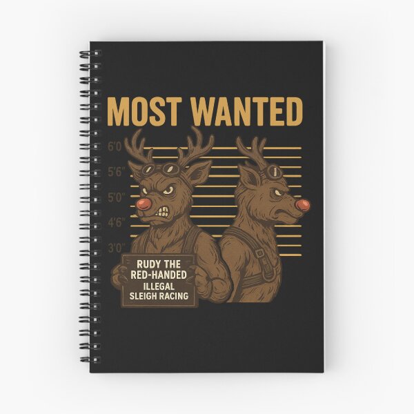 Item preview, Rudy the Red-Handed – Reindeer Mugshot designed and sold by Laughprints.