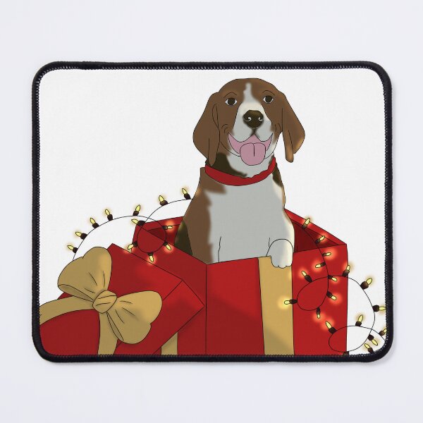 Item preview, Christmas's Cartoon Beagle in Gift Box - cute dog christmas design designed and sold by Crack-in-Colors.