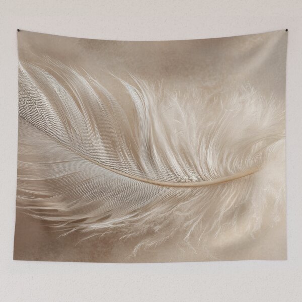 Item preview, Soft feather resting on a surface designed and sold by anytka.