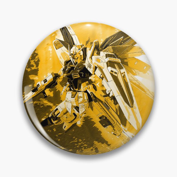 Item preview, gold freedom gundam seed illustration designed and sold by sabartgunpla.