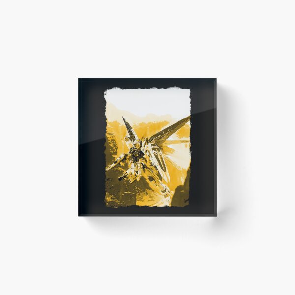 Item preview, gold freedom gundam seed illustration designed and sold by sabartgunpla.