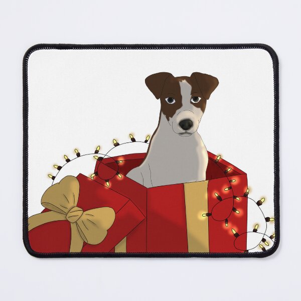 Item preview, Christmas's Cartoon jack russel in Gift Box - cute dog christmas design designed and sold by Crack-in-Colors.