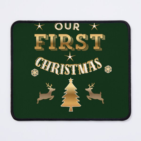 Item preview, Our First Christmas Gold Holiday Design designed and sold by HopeAndHustle.