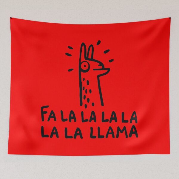 Item preview, Funny Llama Holiday Christmas Carol Art designed and sold by monikko.