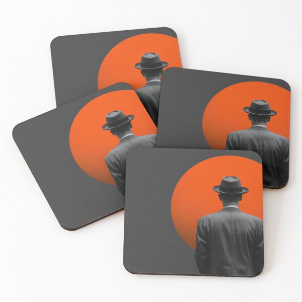 Item preview, Man in suit stands before orange sun designed and sold by anytka.