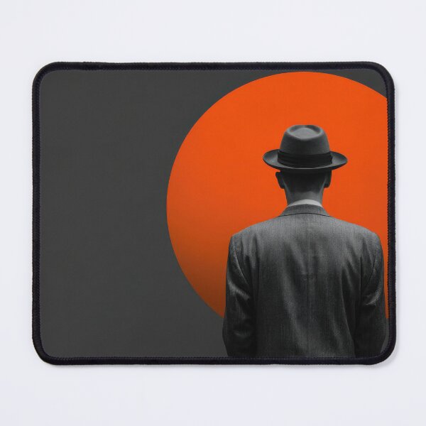 Item preview, Man in suit stands before orange sun designed and sold by anytka.