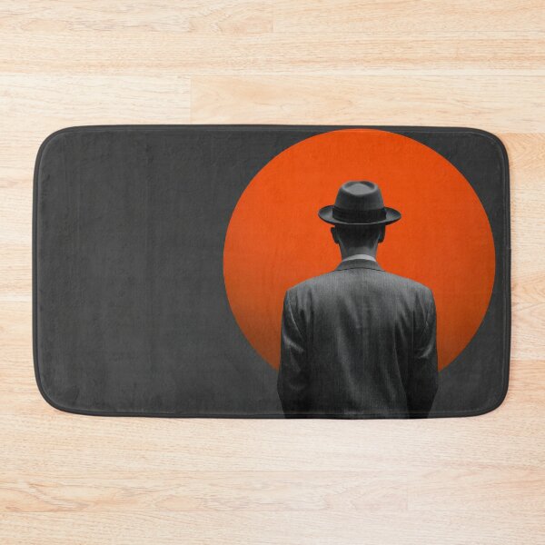 Item preview, Man in suit stands before orange sun designed and sold by anytka.