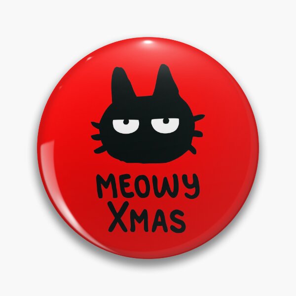 Item preview, Funny Black Cat Meowy Xmas Holiday Art designed and sold by monikko.