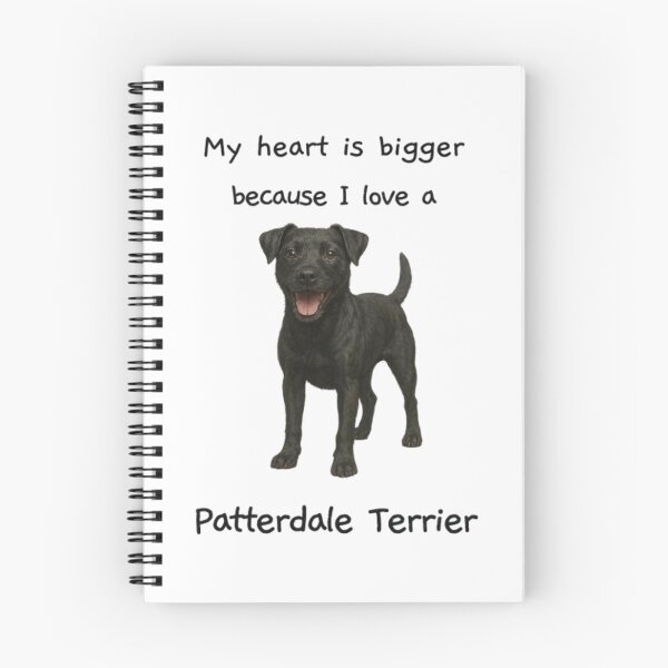 Item preview, My heart is bigger because I love a patterdale terrier black with ears down version  designed and sold by RennlyDesigns.