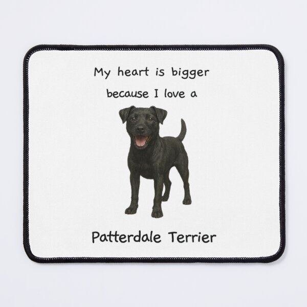 Item preview, My heart is bigger because I love a patterdale terrier black with ears down version designed and sold by RennlyDesigns.