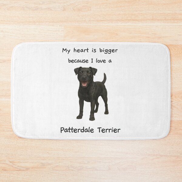 Item preview, My heart is bigger because I love a patterdale terrier black with ears down version  designed and sold by RennlyDesigns.