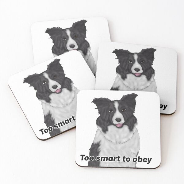 Item preview, Border Collie Semi-Realistic – “Too Smart to Obey” - semirealistic dog design designed and sold by Crack-in-Colors.