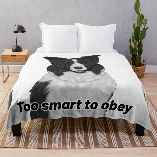 Item preview, Border Collie Semi-Realistic – “Too Smart to Obey” - semirealistic dog design designed and sold by Crack-in-Colors.