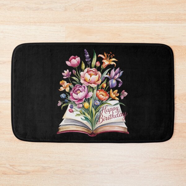 Item preview, open book with colorful flowers reading lovers floral  designed and sold by VerseFarm.