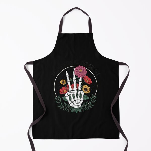 Item preview, People Give Me The Creeps Spooky Skeleton Hand Florals designed and sold by VerseFarm.