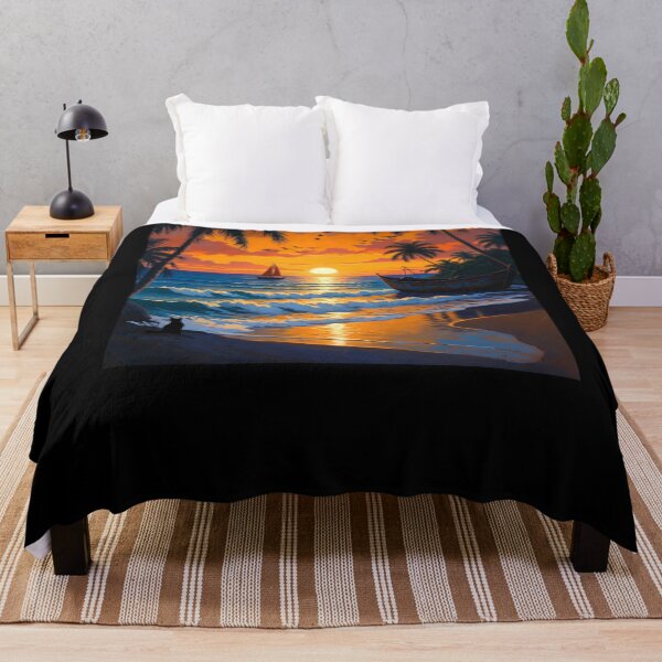 Item preview, Sunset Beach Tropical Palm Tree designed and sold by Fateh-Kro ⭐⭐⭐⭐⭐.