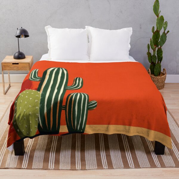 Item preview, Bright cacti on vivid backdrop designed and sold by anytka.