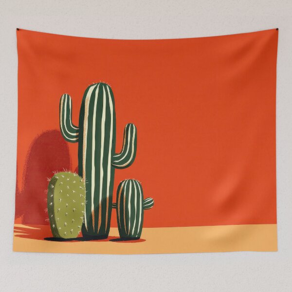 Item preview, Bright cacti on vivid backdrop designed and sold by anytka.