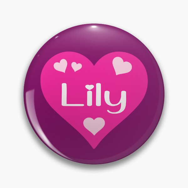 Item preview, Lily Name Pink Hearts  designed and sold by Jeallan Designs.