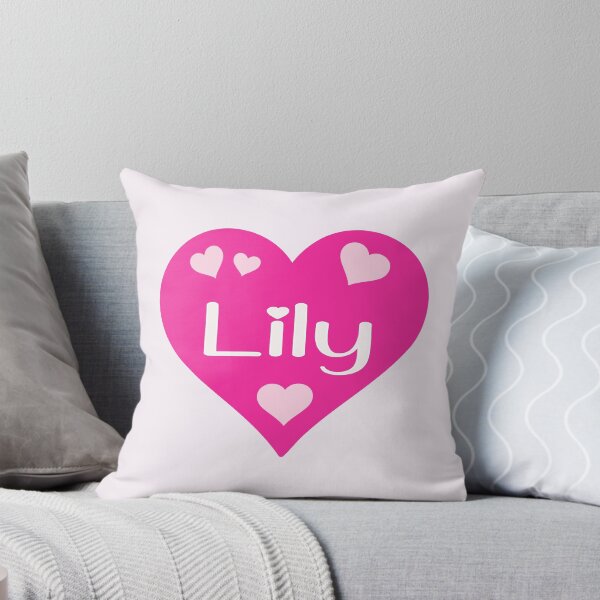 Item preview, Lily Name Pink Hearts  designed and sold by Jeallan Designs.