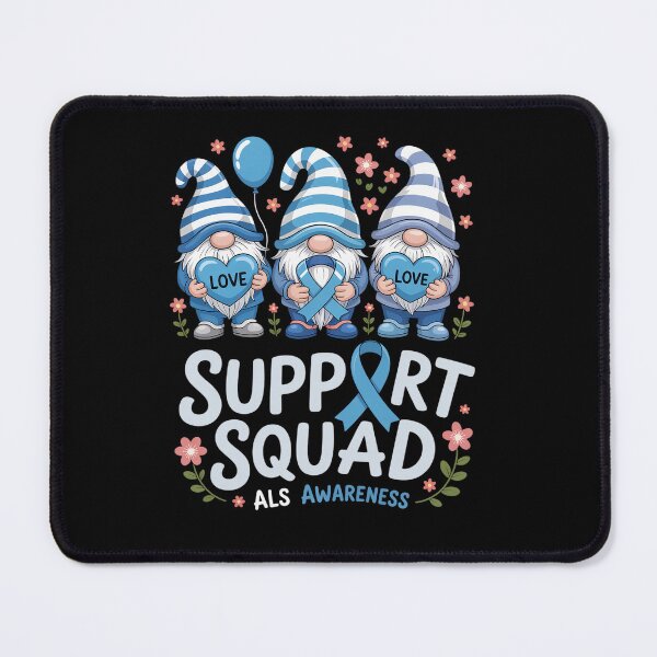 Item preview, Support Squad Als Awareness Gnome Blue Ribbon designed and sold by StephenDDArt.