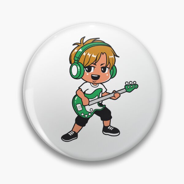 Item preview, Boy Playing Green Electric Guitar designed and sold by vicky85076.