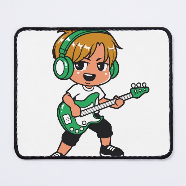 Item preview, Boy Playing Green Electric Guitar designed and sold by vicky85076.
