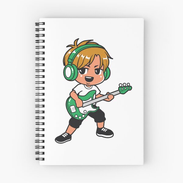 Item preview, Boy Playing Green Electric Guitar designed and sold by vicky85076.