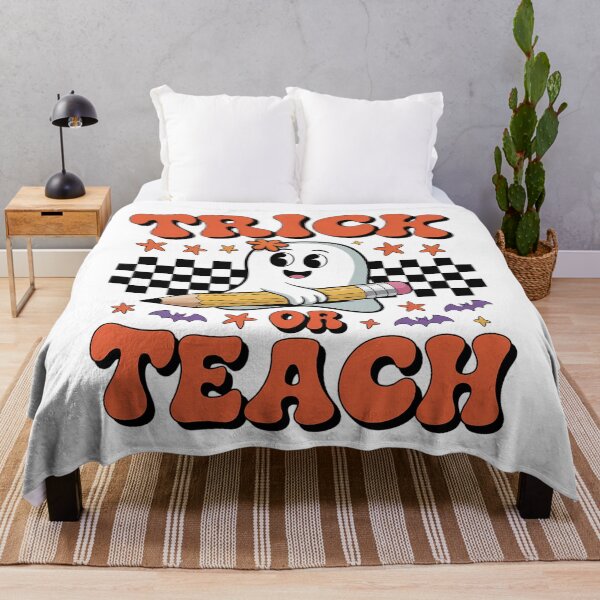 Item preview, Trick Or Teach Groovy Halloween Ghost Teacher designed and sold by MeowtivationP.