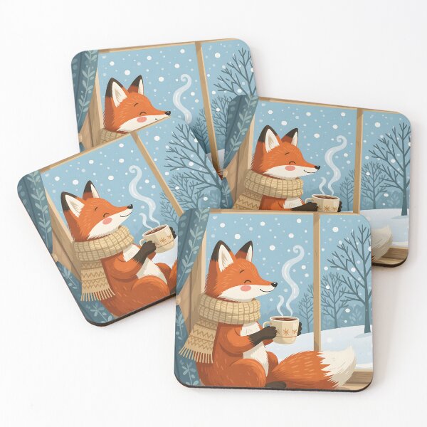 Item preview, Ikigai red fox and a cuppa designed and sold by Ponted.