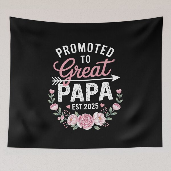 Item preview, Promoted To Great Papa Est 2025 First Time Papa Floral  designed and sold by KotexTemu.