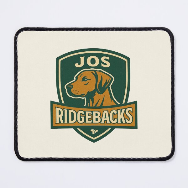 Item preview, Jos Ridgebacks – Retro Dog Mascot Logo, Nigerian City Pride Sports Emblem designed and sold by astersgraphics.