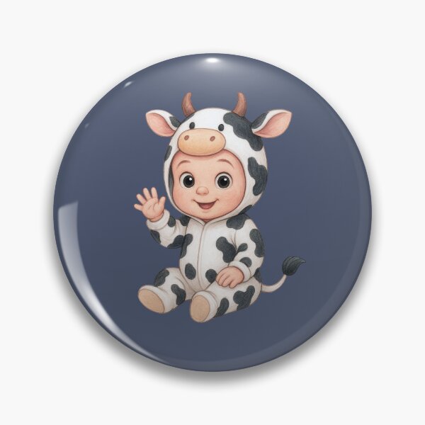 Item preview, Baby in Cow Costume designed and sold by Black-WhiteFUN.