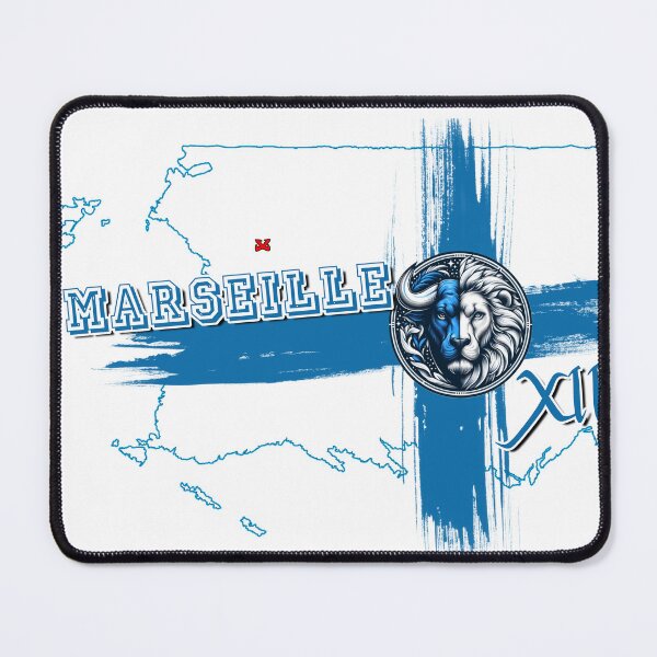 Item preview, Marseille XIII - Calanques Map & Blue Cross Design designed and sold by Bobraiis.