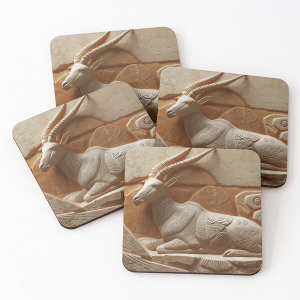 Item preview, Gazelle Relief — Desert Identity Symbolic Art Print designed and sold by SavannaStrikes.