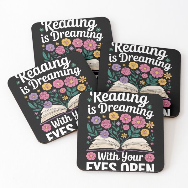 Item preview, Reading Is Dreaming With Your Eyes Open Floral Book Reader  designed and sold by KotexTemu.