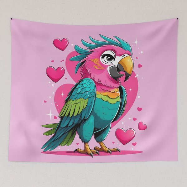 Item preview, Talk Flirty To Me – Cute Tropical Parrot Art designed and sold by LaLi-Designs.