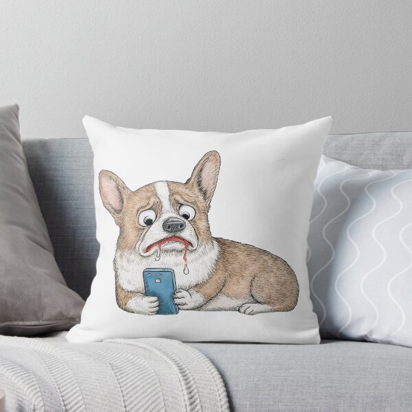 Item preview, Digital Drool Corgi: Smartphone Addiction Overload designed and sold by DigitalArtKiosk.