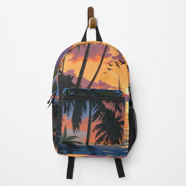 Item preview, Sunset Beach Tropical Palm Tree designed and sold by Fateh-Kro ⭐⭐⭐⭐⭐.