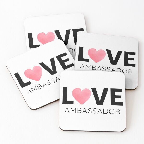 Item preview, LOVE AMBASSADOR – Minimal Message Tee designed and sold by LoveNLaughterCo.