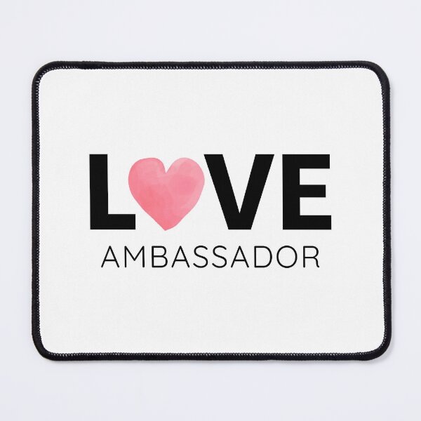 Item preview, LOVE AMBASSADOR – Minimal Message Tee designed and sold by LoveNLaughterCo.