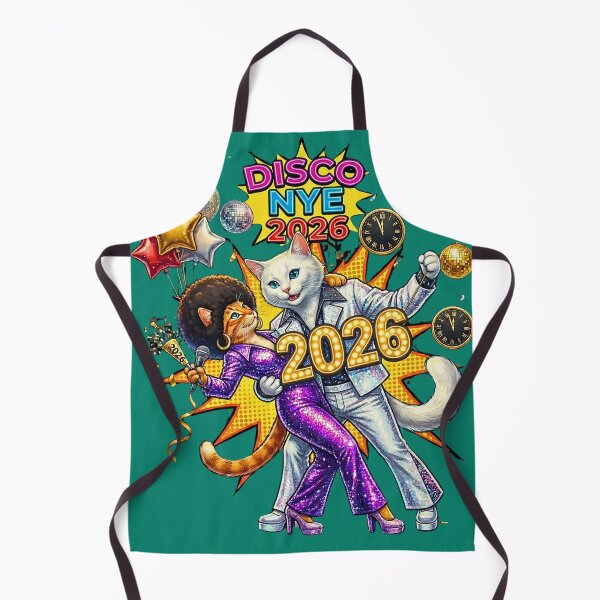 Item preview, Disco NYE 2026 | Retro Cat Couple Dancing into the New Year designed and sold by E-SarnEdge.
