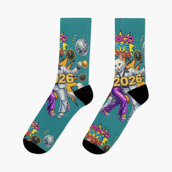 Item preview, Disco NYE 2026 | Retro Cat Couple Dancing into the New Year designed and sold by E-SarnEdge.