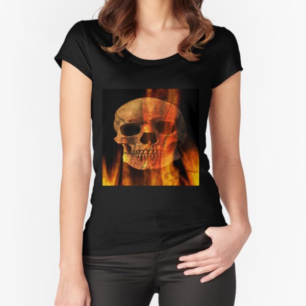 Skull Fitted Scoop T-Shirt