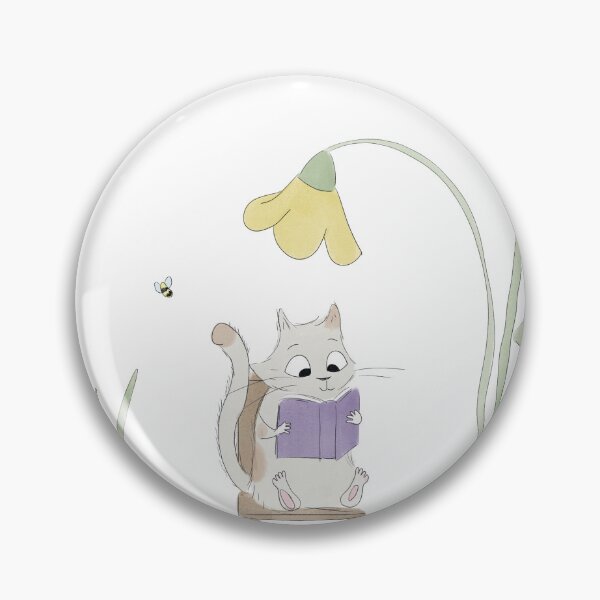 Item preview, Kitten reading designed and sold by FertrellStudio.