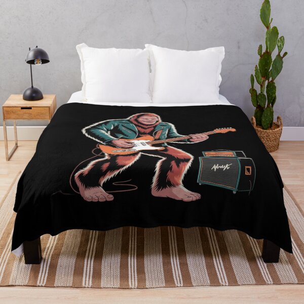 Item preview, Bigfoot Playing Guitar Sasquatch Men Boys Women Distressed designed and sold by BeetleMalon.